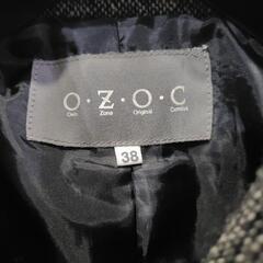 OZOC オゾック ロングコート ステンカラーコート ツイードコート 毛70% 日本製 ワールドの画像