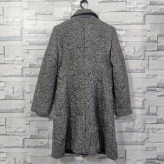 OZOC オゾック ロングコート ステンカラーコート ツイードコート 毛70% 日本製 ワールドの画像