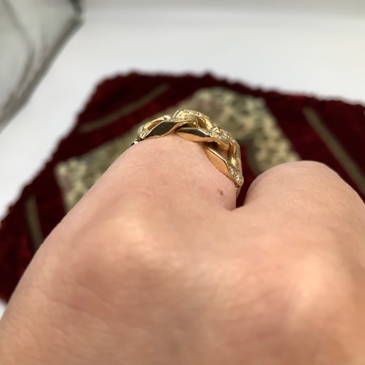 K18 喜平ダイヤ　リング　5.6g 約12.5号　 0.074ct