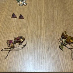 黒水晶、ピアスの画像