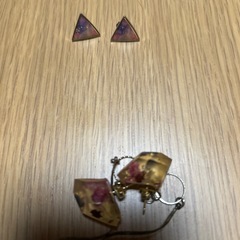 黒水晶、ピアスの画像