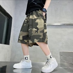 ❤️新品❤️キッズ ハーフパンツ カモフラ 迷彩 150 男女兼用 韓国 カジュアルの画像