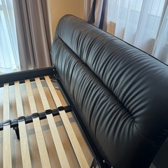 ニトリ ベッドフレーム サラス ブラックの画像