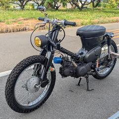 東京発 ホンダ スーパーカブ カスタム チョッパー ブラック AA01 C50 ボアアップ 72cc キャブ車の画像