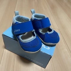 ASICS キッズシューズ 12.5cm 青の画像