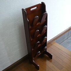 45. 値下げ【中古】スリッパラック 4足分 木製でおしゃれの画像