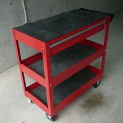 47. 【中古】ツールワゴン 引き出し付き キャスター付き ガレージに最適の画像