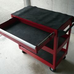 47. 【中古】ツールワゴン 引き出し付き キャスター付き ガレージに最適の画像