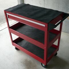 47. 【中古】ツールワゴン 引き出し付き キャスター付き ガレージに最適の画像