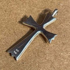 K10×silver925 クロスペンダント　レアの画像