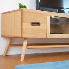 天然木のテレビボードの画像