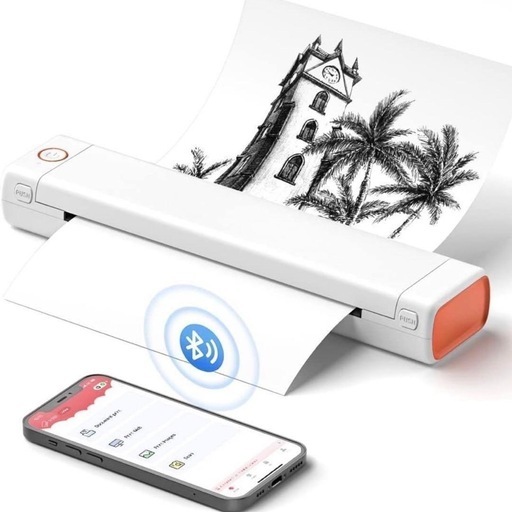 【新品未使用】A4 モバイルプリンター 熱転写 ポータブルプリンター Bluetooth 小型 コピー機