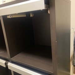 着脱可能な扉つき　カラーボックス
の画像
