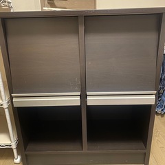 着脱可能な扉つき　カラーボックス
の画像
