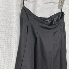【コムサイズム】レディース スカート M 9号 黒 ブラック ひざ丈 裏地付き オフィス 仕事の画像