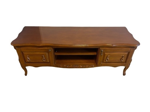 フィオーレ アンティーク調 テレビボード 木製 キャビネット ローボード