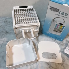 【新品未使用】冷風機 冷風扇 扇風機 卓上 
4段階風量 氷水 1500ml大容量 ライトの画像