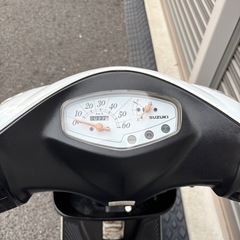 4192.定番人気　アドレスv50（白メーター）　バッテリー、シート新品　千葉県柏市　即日配送、自走引き取りも可能の画像