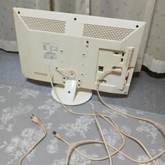 2段ぐらいのカラーボックスを上に乗せることができます テレビ台がなくてもカラーボックスの上に乗るぐらいのサイズです 縁が白いテレビですの画像