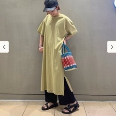 SCONI / バスケット バッグ S グリーン　カゴバックの画像