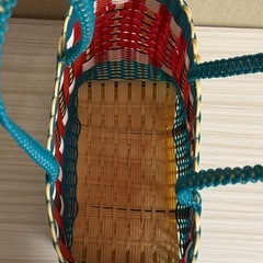 SCONI / バスケット バッグ S グリーン　カゴバックの画像