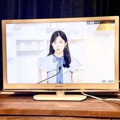 アイボリーの24インチAQUOSの画像