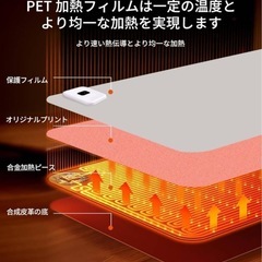 加熱式デスクパット　防水ヒーターマットの画像