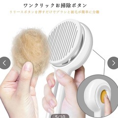 新品ペット用ブラシ　長毛短毛用　ワンタッチ式の画像