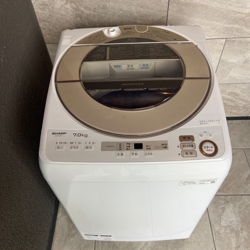 75# 中古洗濯機 SHARP ES−SH7C 2019年製 7kg