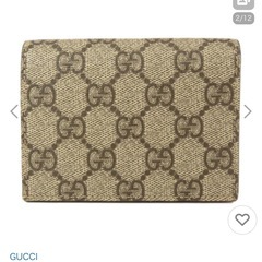 GUCCI グッチ456867GGスプリームPVC二つ折り財布の画像