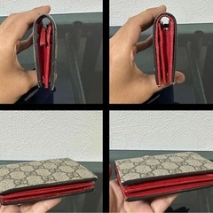 GUCCI グッチ456867GGスプリームPVC二つ折り財布の画像