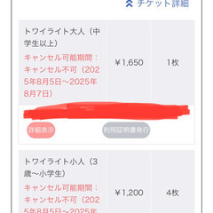 本日！！杉の井・アクアガーデントワイライトチケットの画像