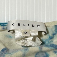 CELINE セリーヌ 総柄 花柄 ノースリーブ カットソー フローラル M 白 レディースの画像