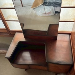 8/13まで！ 値下げ交渉ok! 早い者勝ち！ ドレッサー 家具 鏡 鏡台 和風 昭和 レトロ アンティークの画像