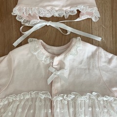 美品✨ セレモニードレス👶🏻‪‪💗 花柄 レース リボン🎀の画像