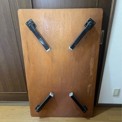 レトロ　花柄天板 木製 折りたたみテーブル 座卓 ちゃぶ台の画像