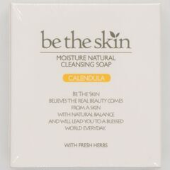 韓国製 洗顔用石鹸 be the skin カレンデュラ 100g モイスチャーナチュラルクレンジングソープ ビーザスキン ニキビ 小じわ 保湿 手作り ハンドメード 石けん せっけん made in koreaの画像