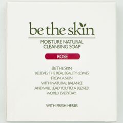 韓国製 洗顔用石鹸 be the skin ローズ 100g モイスチャーナチュラルクレンジングソープ ビーザスキン ニキビ 小じわ 保湿 手作り ハンドメード 石けん せっけん made in koreaの画像