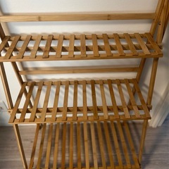 【美品】 木製三段棚の画像