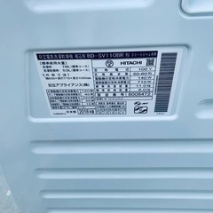 EJ5345番 HITACHI 電気洗濯乾燥機 BD-SV110BRの画像