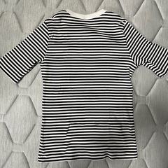 ユニクロ リブボーダークルーネックTの画像