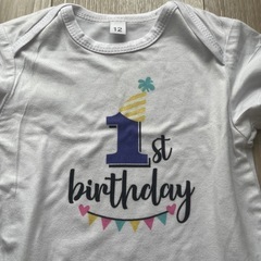 ロンパース 1st birthdayの画像