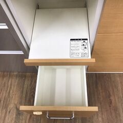 ［ジャングルジャングル広陵店］　家具　キッチンボード　ナチュラル×ホワイト　4枚扉　食器棚　☆ジモティー特別価格☆の画像