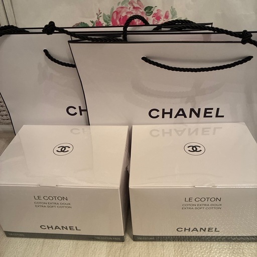 CHANELコットン100枚入りショップ袋付き2個セット (P♡) 久米田