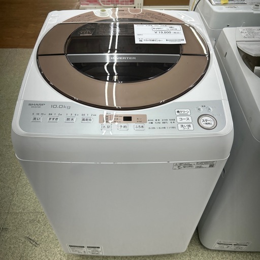 リユースのサカイ東金店 SHARP 洗濯機 10kg 19年製 ※右側キズあり TJ13718