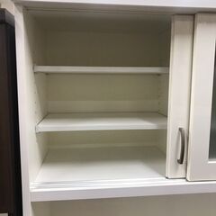 ［ジャングルジャングル広陵店］家具　ニトリ　キッチンボード　コパン100　ホワイト　食器棚　☆ジモティー特別価格☆の画像