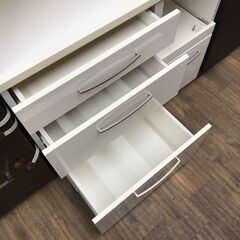 ［ジャングルジャングル広陵店］家具　ニトリ　キッチンボード　コパン100　ホワイト　食器棚　☆ジモティー特別価格☆の画像