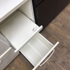 ［ジャングルジャングル広陵店］家具　ニトリ　キッチンボード　コパン100　ホワイト　食器棚　☆ジモティー特別価格☆の画像