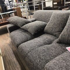 ［ジャングルジャングル広陵店］家具　ソファー　2人用　グレー　クッション付き　☆ジモティー特別価格☆の画像