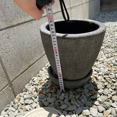 鉢植え 植木鉢 陶器 グレー おしゃれ  観葉植物 ガーデニング  の画像